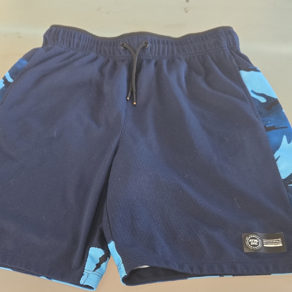 Athletic Works Kids Navy and Blue Camo Shorts